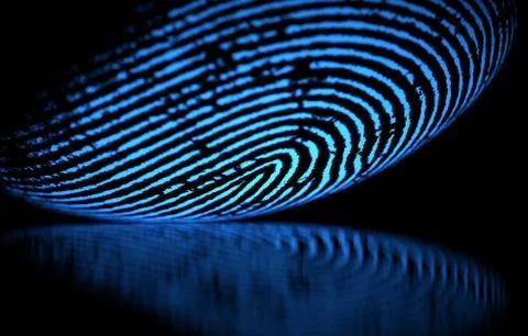 Fingerprint Over Black Stockillustratie