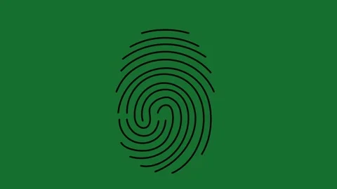 Fingerprint Pattern Graphic | Black Swirl Identity Texture Element Stock-Footage 322104027