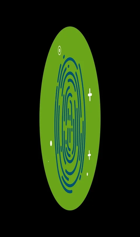 Fingerprint Premium flat icon animated with alpha channel Stock Footage 101584468
