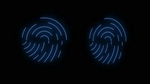 Fingerprint, printed circuit, releasing binary codes Stock Footage 201468613