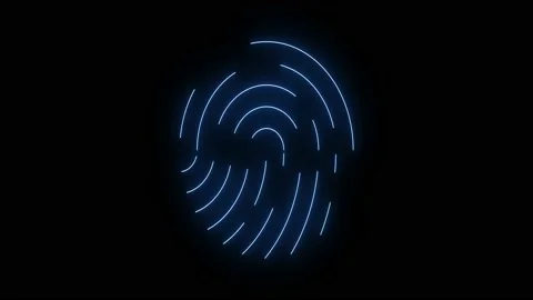 Fingerprint, printed circuit, releasing binary codes Stock Footage 201468616