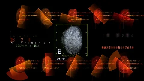 Fingerprint reader or fingerprint scanner or fingerprint sensor Stock Footage 75072957