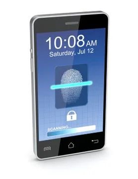 Fingerprint reader on a smartphone Stock Illustration