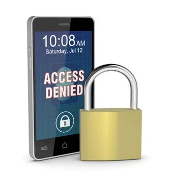 Fingerprint reader on a smartphone Stock Illustration