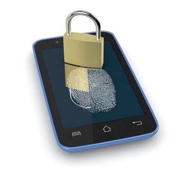 Fingerprint reader on a smartphone Stock Illustration