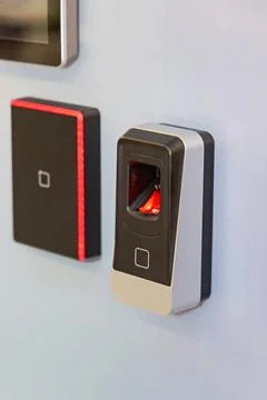 Fingerprint Reader Wall Mounted Stock Photos