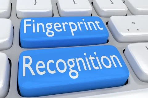 Fingerprint Recognition concept Illustrazione stock