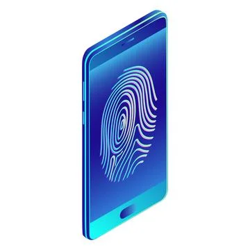 Fingerprint recognition Stock Illustration