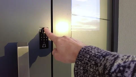 Fingerprint recognition technology, smart home access lock, future Stock Footage 170401413