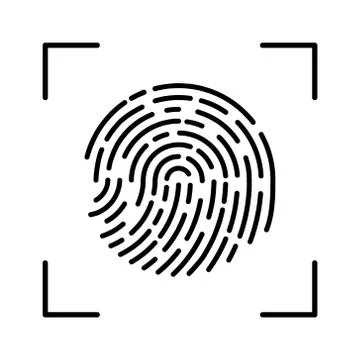 Fingerprint recognition vector Stock Illustration