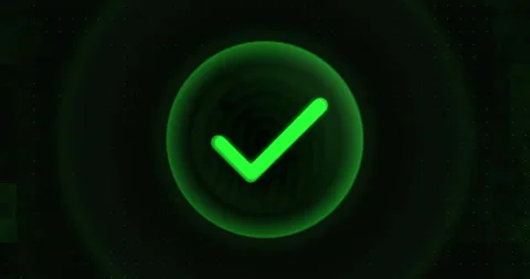 Fingerprint scan 3d animation. Checking log in, security identification approved Stock Footage 166623722