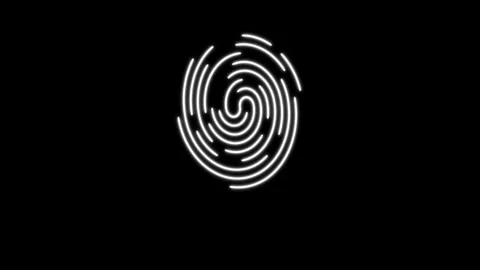 Fingerprint scan access denied and fingerprint scan access denied animation Stock Footage 245421900
