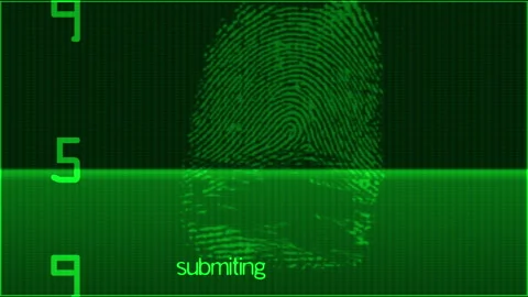 Fingerprint Scan Biometric Security Theme, Identity Verification Stock Footage 323365237