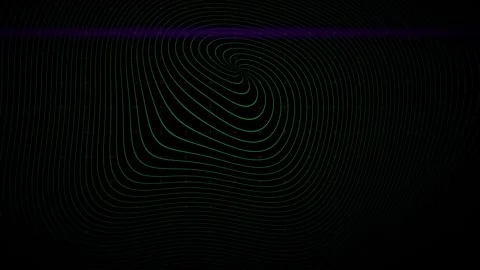 Fingerprint scan with blue laser line on black background. Stock Footage 335949406
