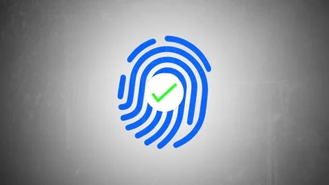 Fingerprint Scan Complete Animation. Identifying Fingerprint. 4K Stock Footage 274446008