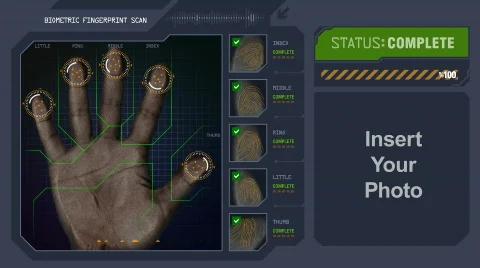 Fingerprint scan  Stock Footage 640854