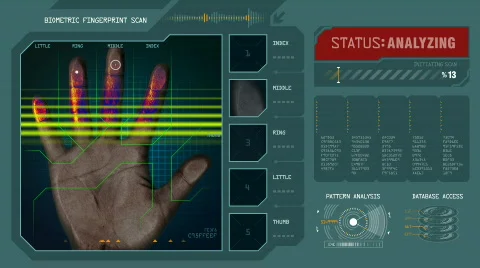 Fingerprint scan  Stock Footage 640856