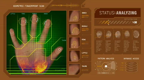Fingerprint scan  Stock Footage 640863