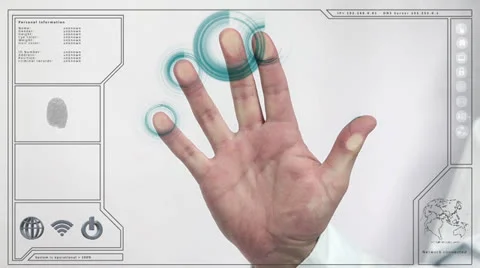 Fingerprint scan Stock Footage 26081985