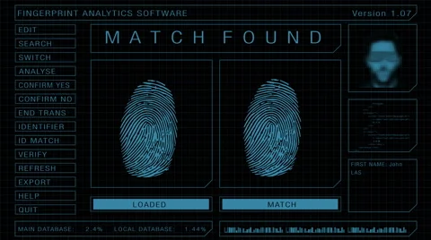 Fingerprint scan Stock Footage 53129532