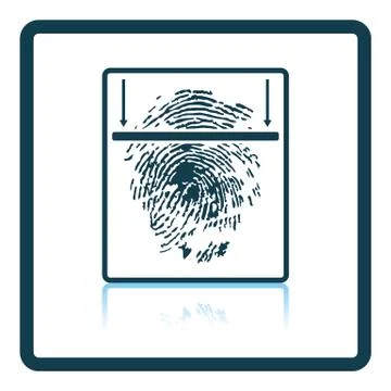 Fingerprint scan icon Stock Illustration
