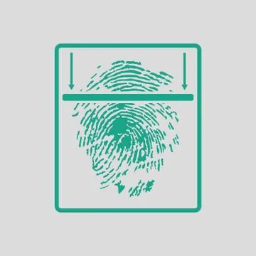 Fingerprint scan icon Stock Illustration