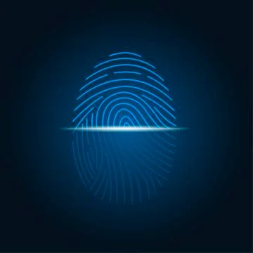 Fingerprint scan icon Stock Illustration