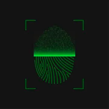 Fingerprint scan icon Stock Illustration