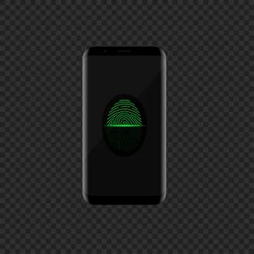 Fingerprint scan icon Stock Illustration