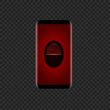 Fingerprint scan icon Illustrazione stock