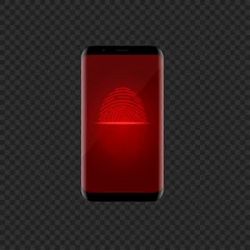 Fingerprint scan icon Stock Illustration