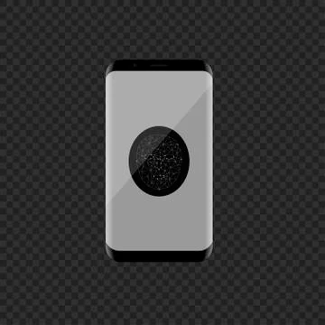 Fingerprint scan icon Stock Illustration