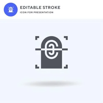 Fingerprint Scan icon vector, filled flat sign, solid pictogram isolated on Stock-Illustration
