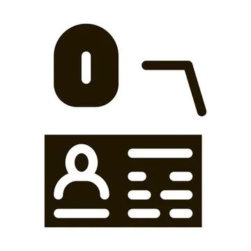 Fingerprint Scan Icon Vector Glyph Illustration Stockillustratie