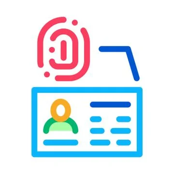 Fingerprint Scan Icon Vector Outline Illustration Stock-Illustration