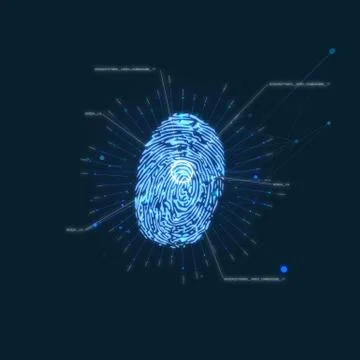 Fingerprint scan Stock Illustration