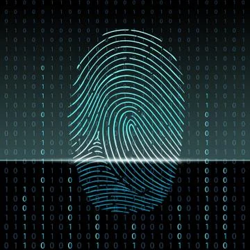 Fingerprint scan Stock-Illustration