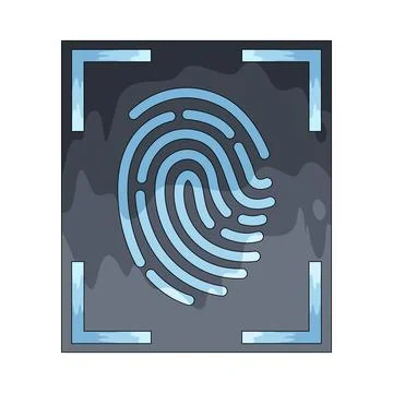 Fingerprint scan illustration イラスト素材