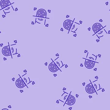 Fingerprint scan line seamless pattern 스톡 일러스트