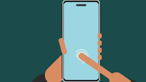 Fingerprint Scan Loop Vídeo Stock 343124086