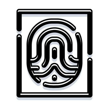 Fingerprint scan providing digital identification and security Stock Illustration
