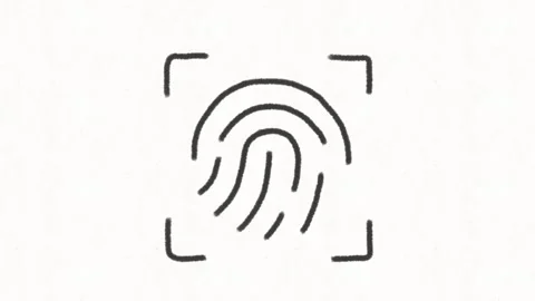 Fingerprint Scan Security Animation Stock Footage 341766235