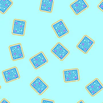 Fingerprint scan vector seamless pattern Stockillustratie