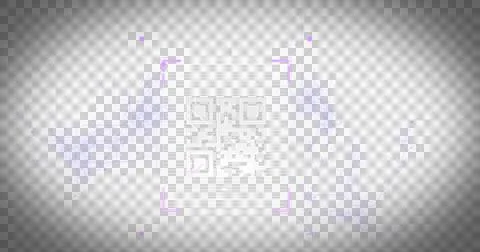 Fingerprint scanner and QR code scanner against black background Illustrazione stock