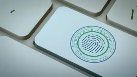 Fingerprint scanner concept Stock Illustration