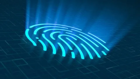 Fingerprint scanner concept Stock Illustration