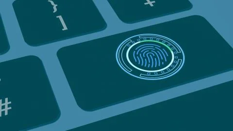 Fingerprint scanner concept 스톡 일러스트