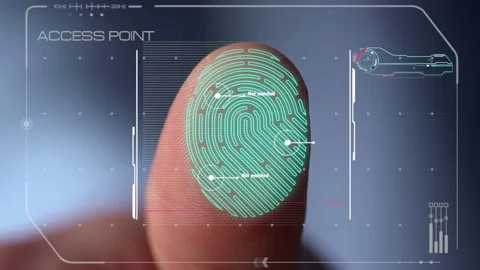 Fingerprint scanner denying access to application failing authorisation process Video stock 167945578