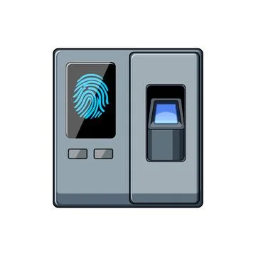 Fingerprint scanner device for biometric security login Stock Illustration