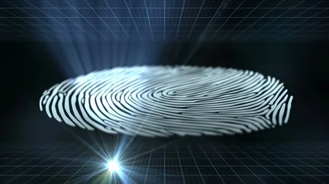 Fingerprint Scanner Stock Footage